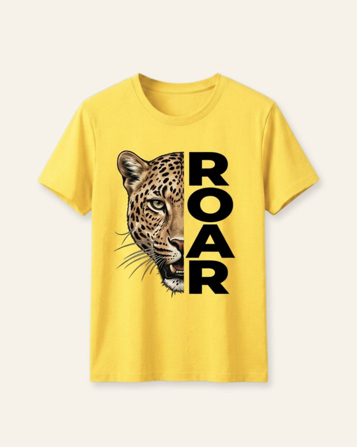 Boys Roar Leopard Tee — Yellow
