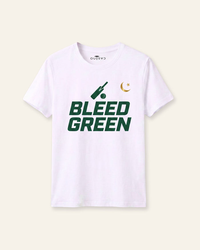 Bleed Green White Tee