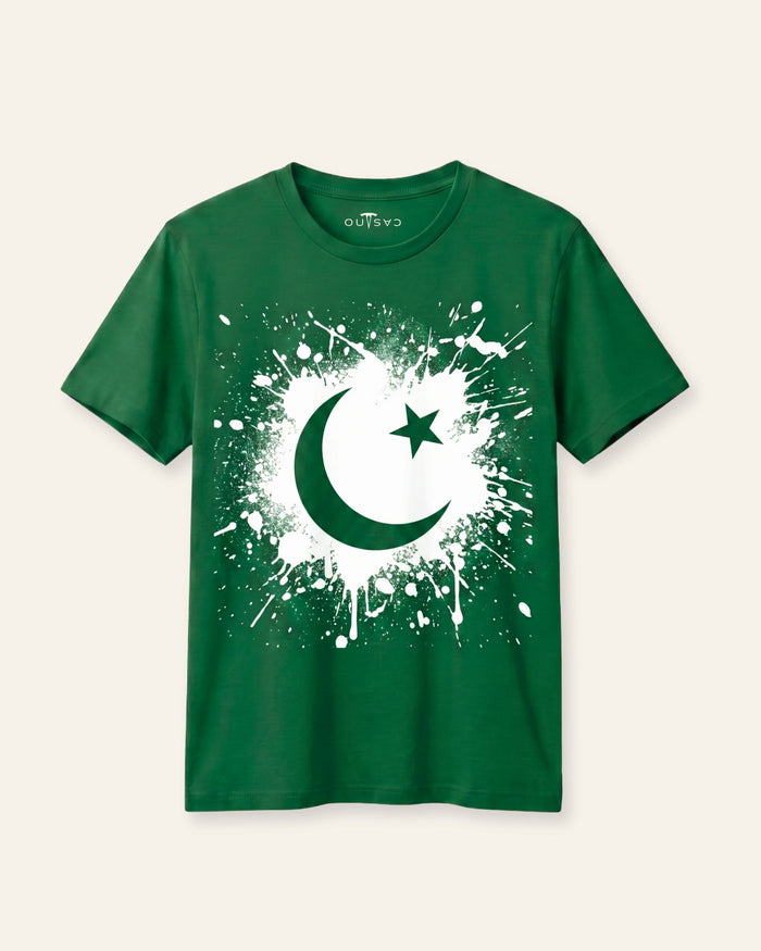 Crescent Splash Green Tee