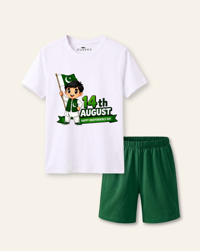 14 August Little Patriot White Set
