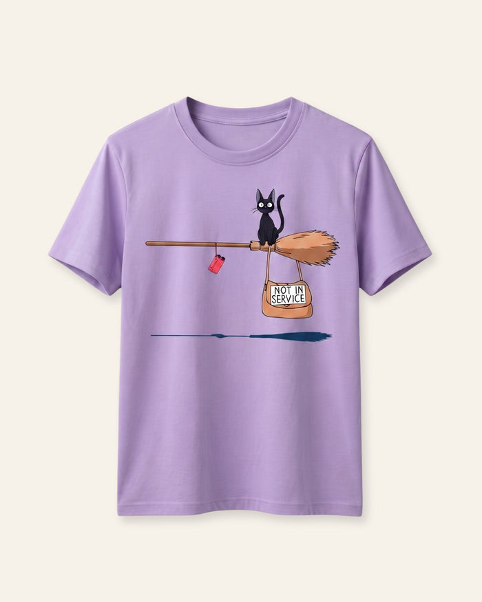 Girls Cat Balance Tee — Lilac