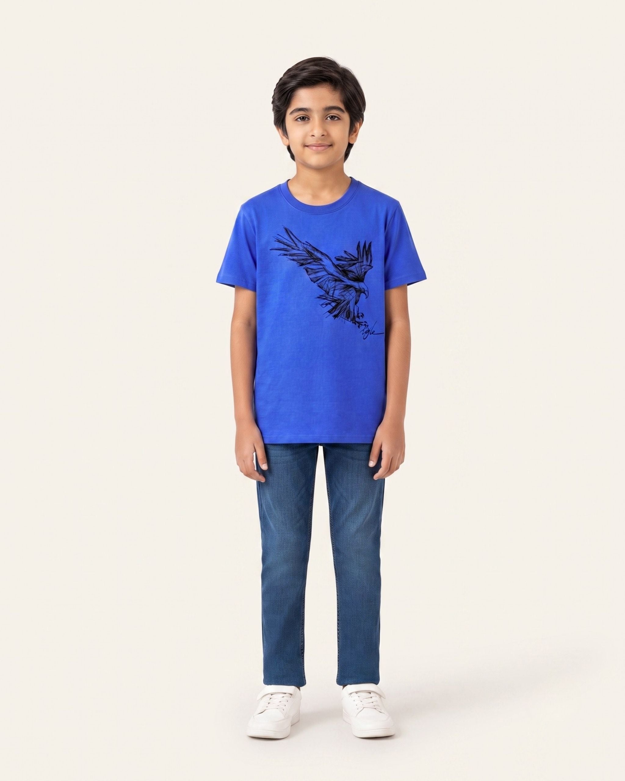 Boys Raven Tee — Royal Blue