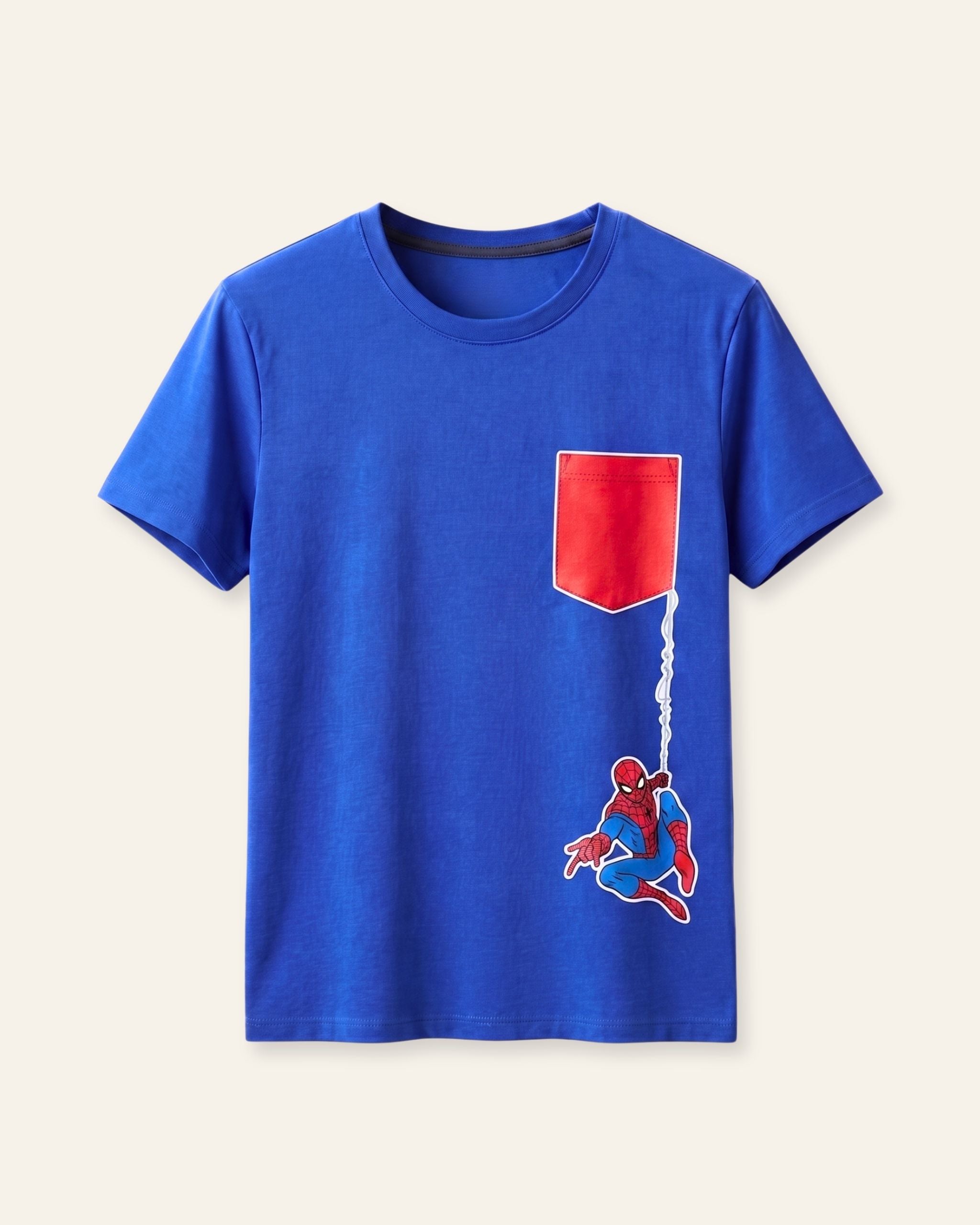 Boys Web Hero Pocket Tee — Royal Blue