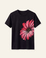 Girls Pink Gerbera Tee — Black