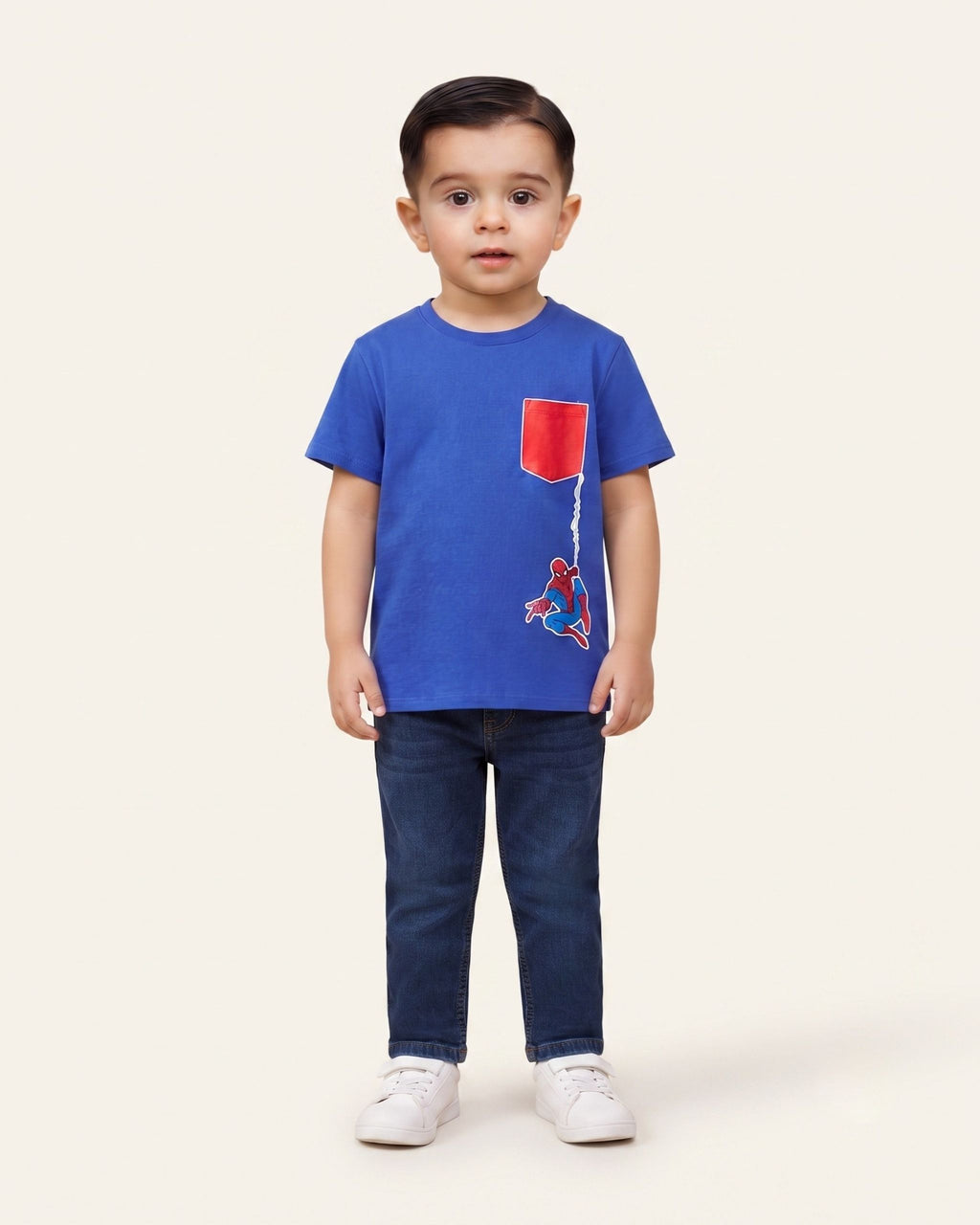 Boys Web Hero Pocket Tee — Royal Blue