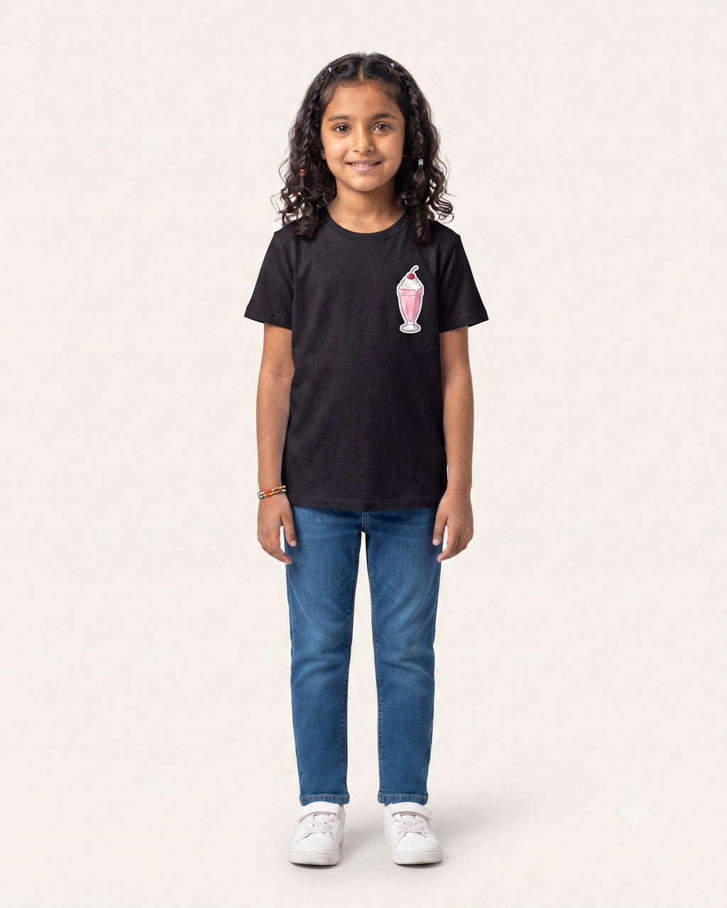 Girls Milkshake Tee — Black
