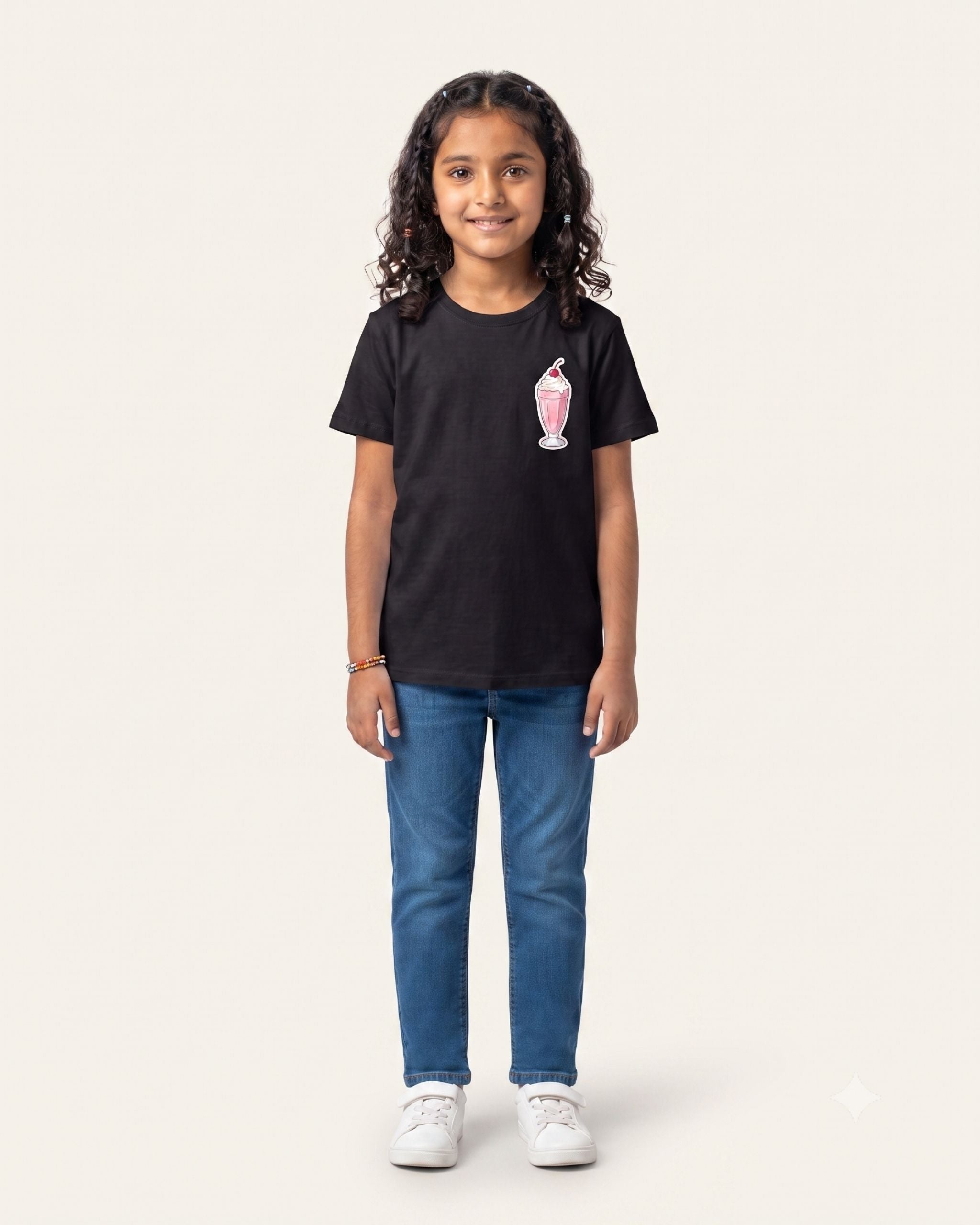 Girls Milkshake Tee — Black