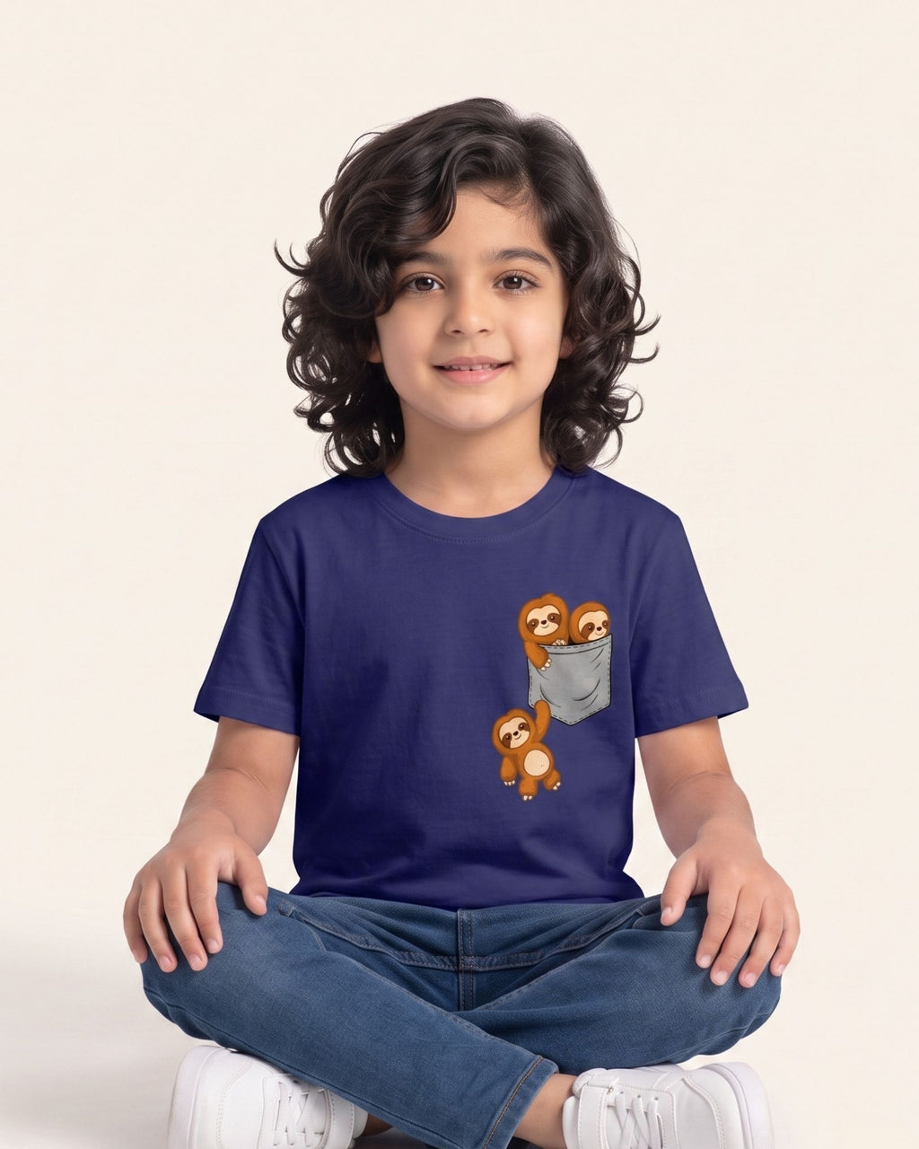 Boys Little Mouse Tee — Navy