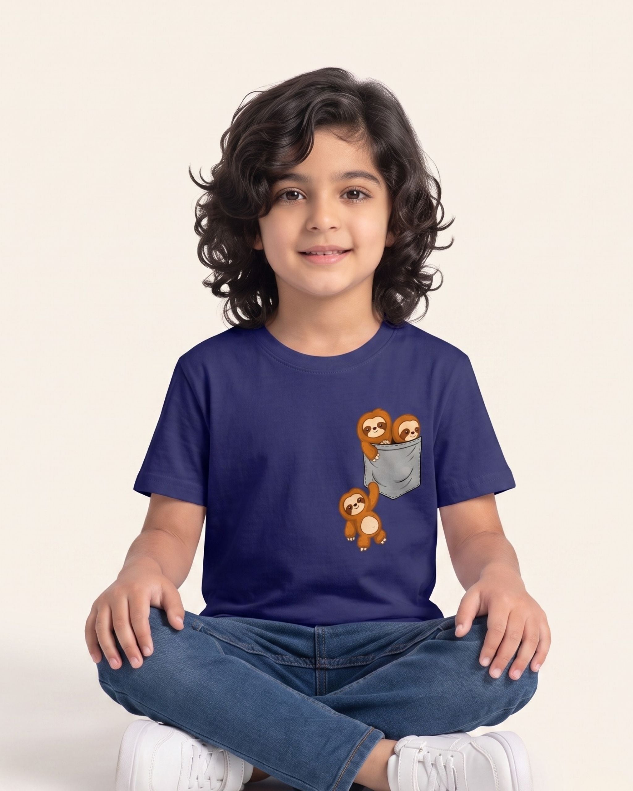 Boys Little Mouse Tee — Navy