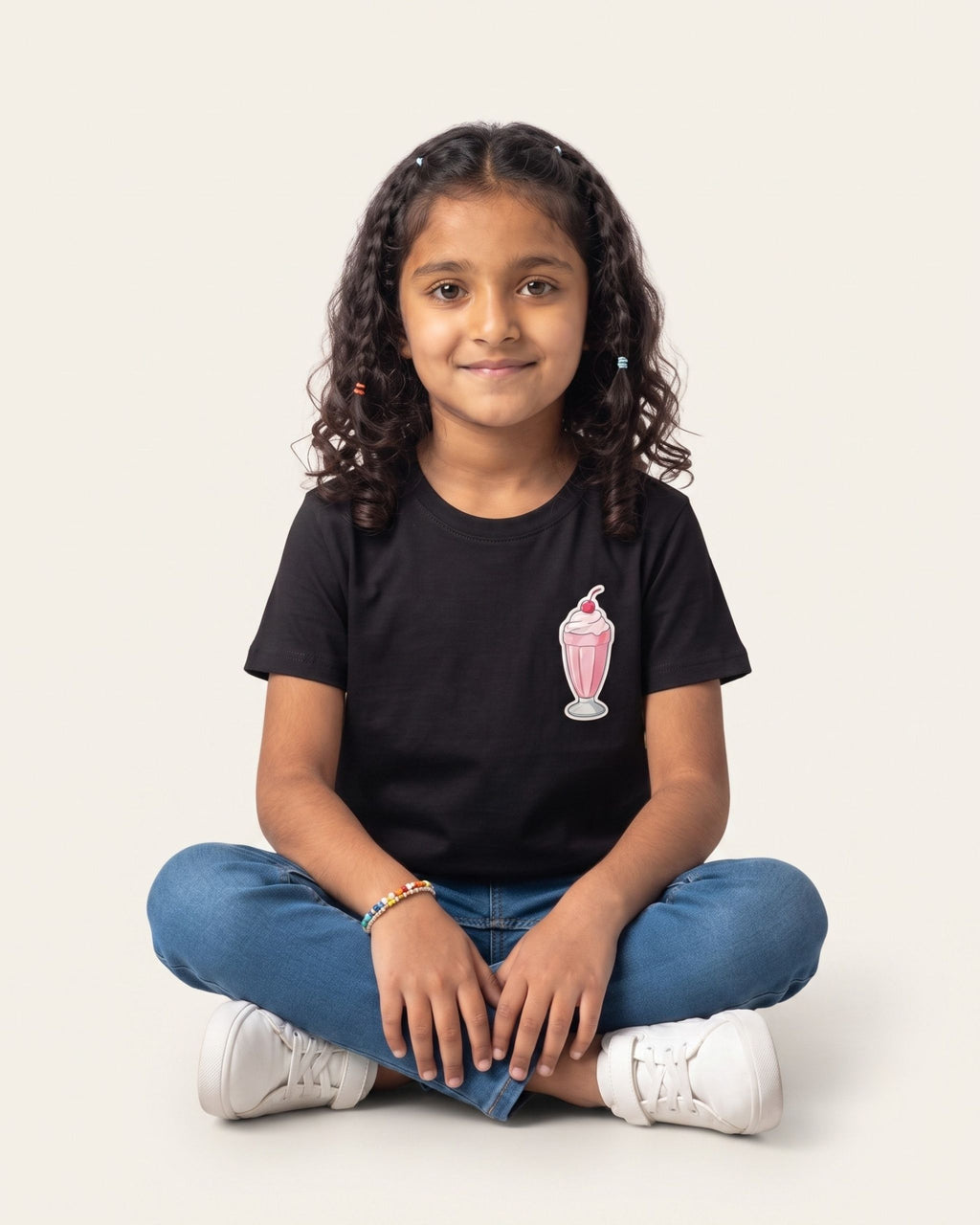 Girls Milkshake Tee — Black
