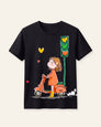 Girls Scooter Girl Tee — Black