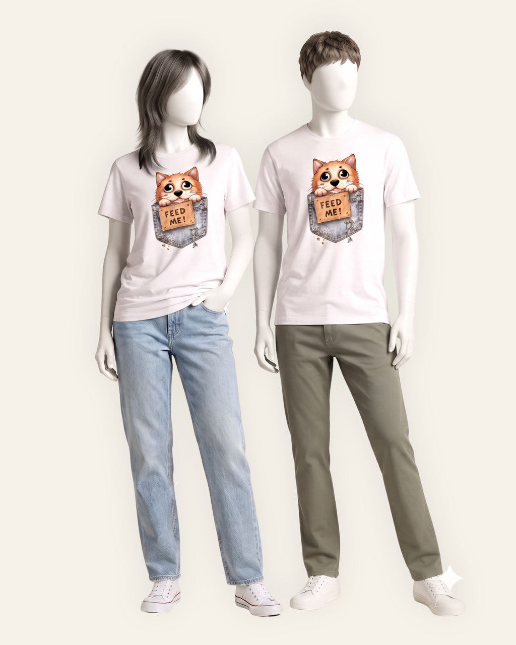 Matching Feed Me Kitten Tees
