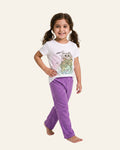 Girls Sweet Graphic Trouser Set — White