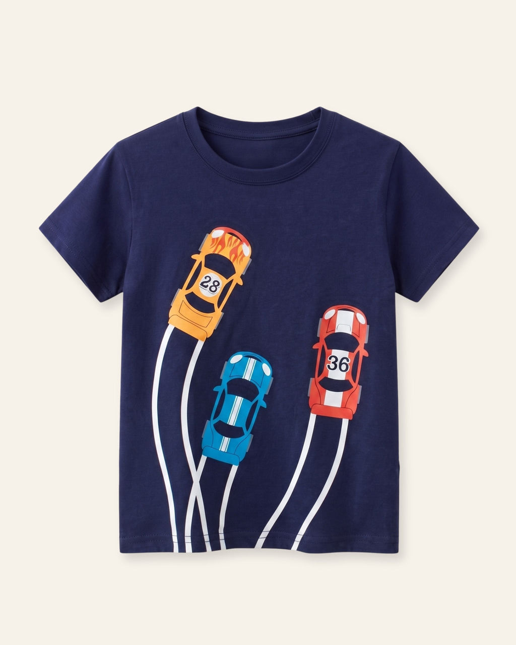 Boys Racing Cars Tee — Navy