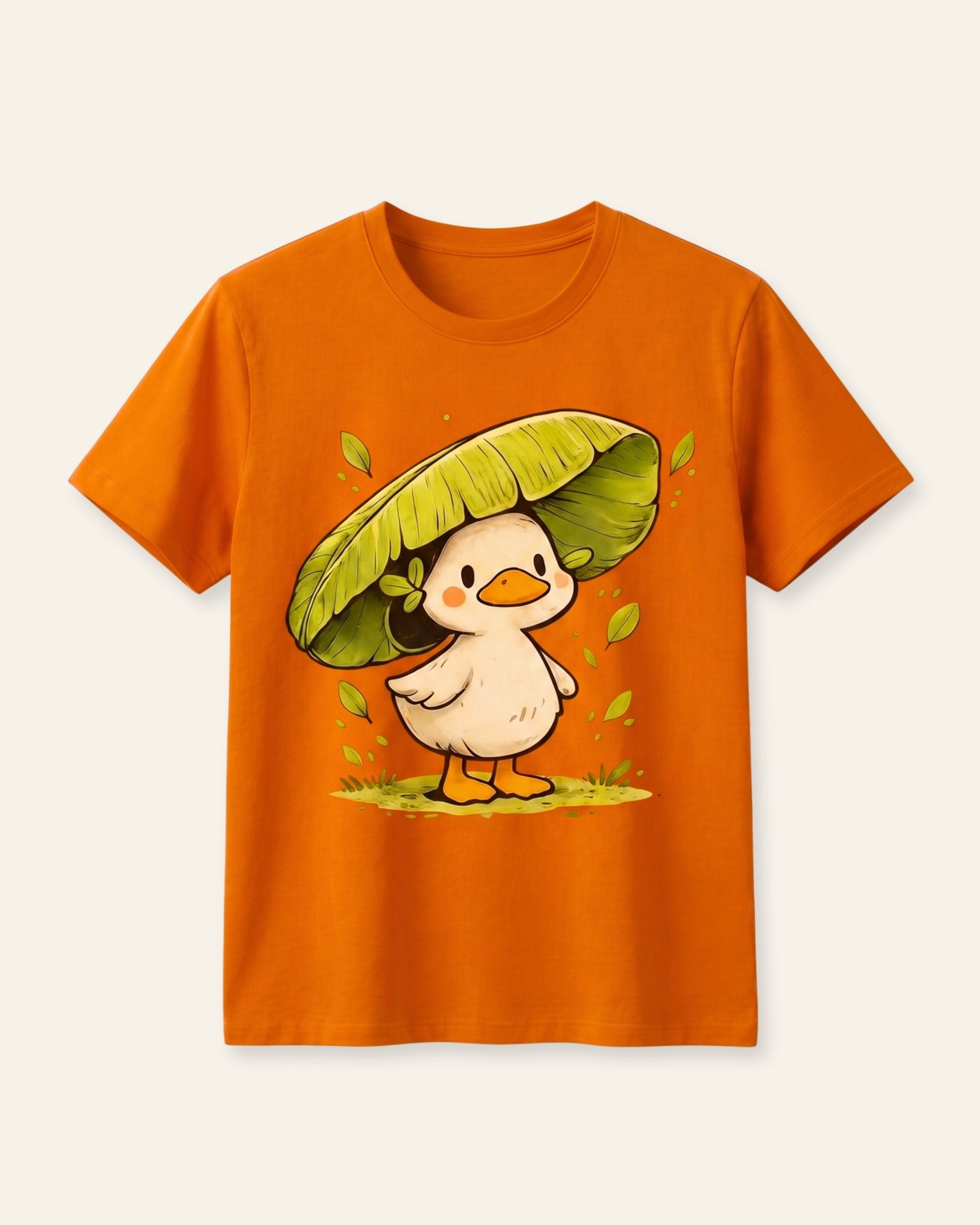 Girls Duck Umbrella Tee — Orange