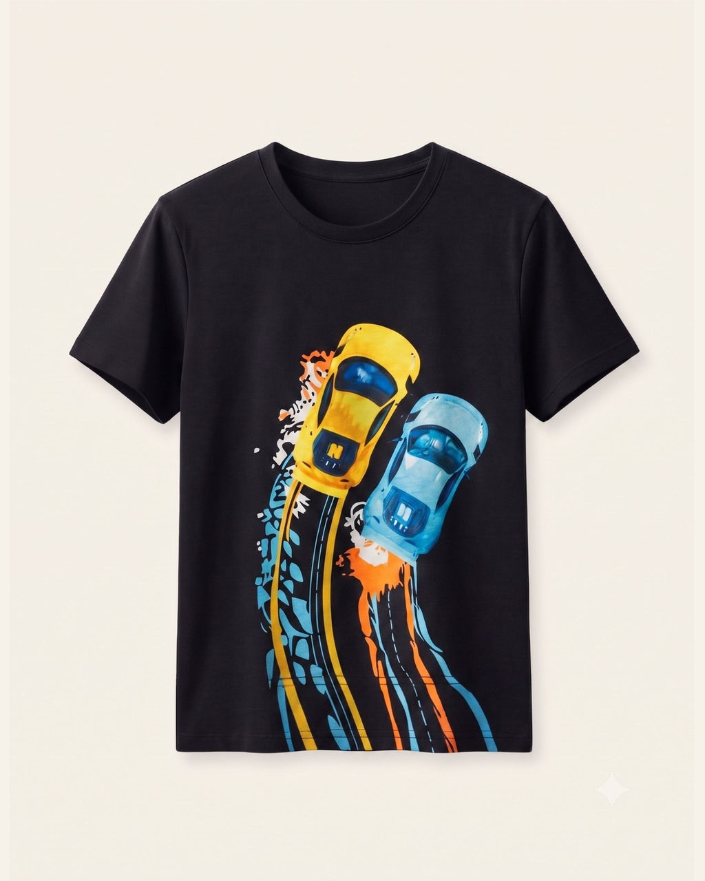 Boys Racing Cars Tee — Black