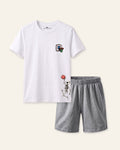 Boys Pocket Pal Shorts Set — White