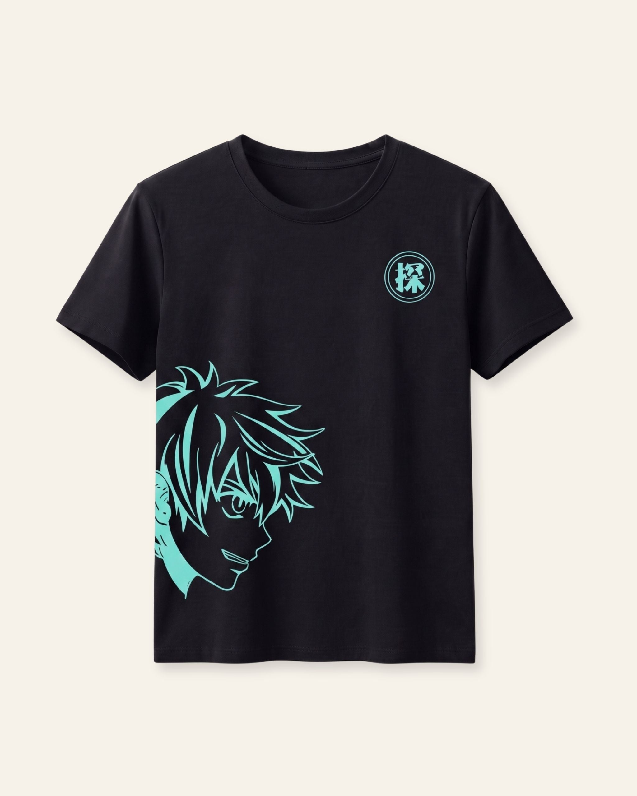 Boys Anime Hero Tee — Black