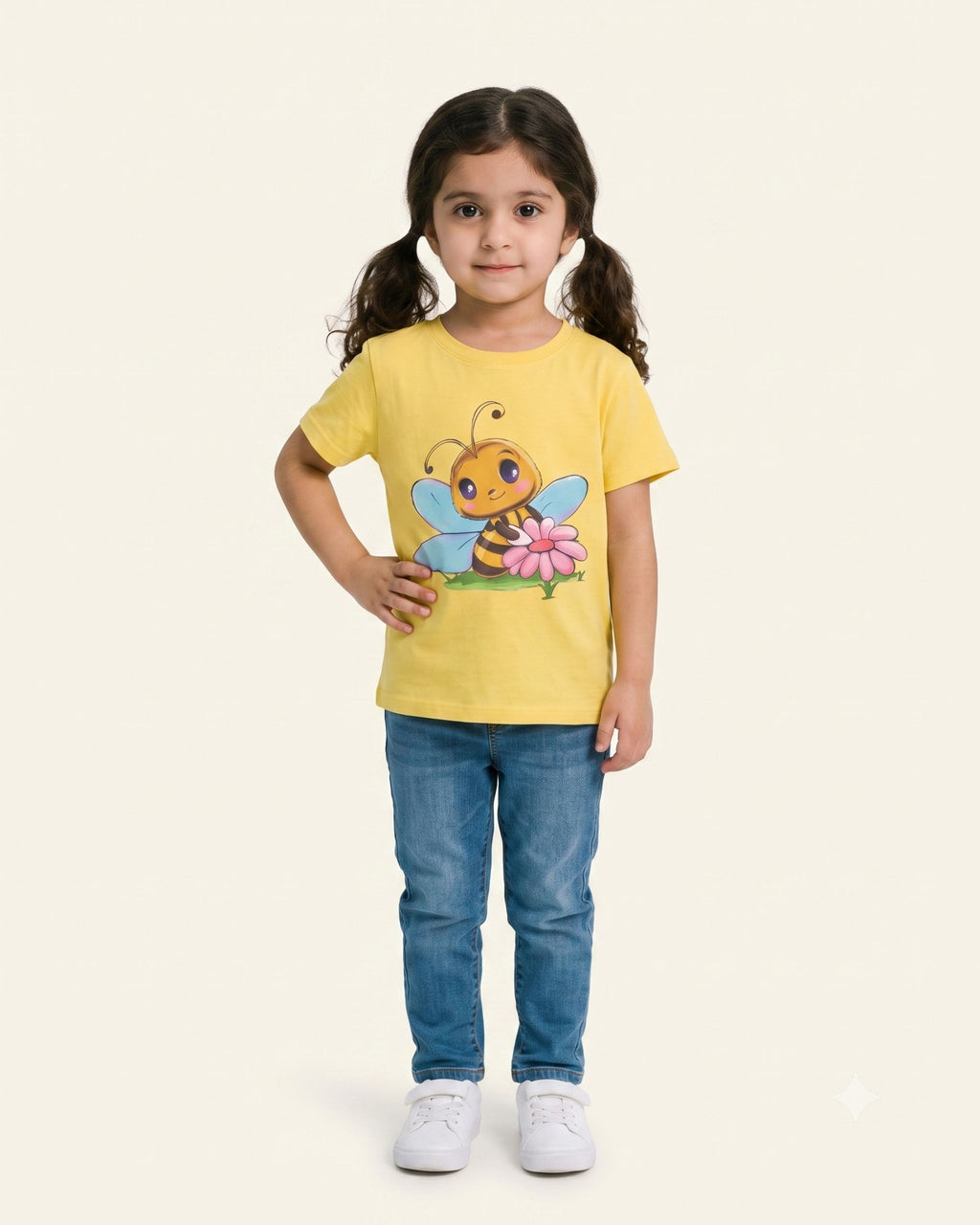 Girls Bee Blossom Tee — Yellow