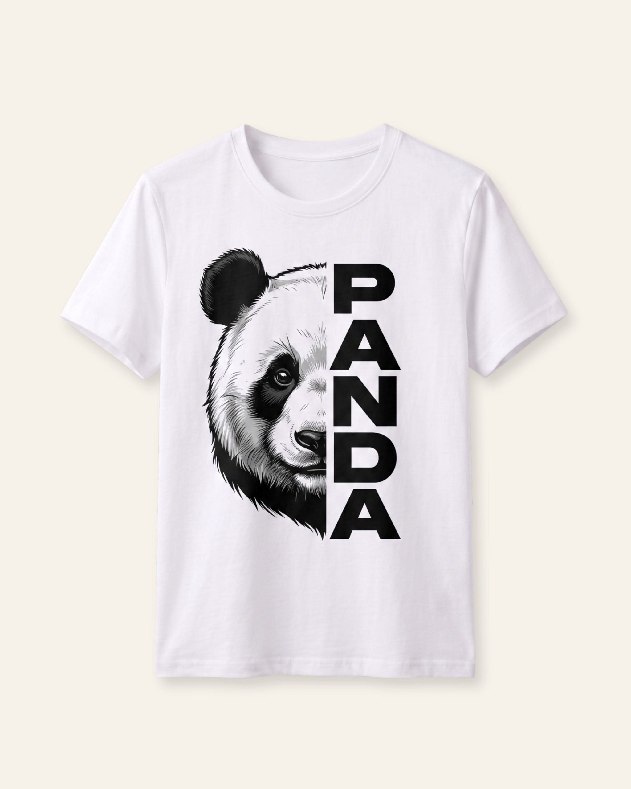 Boys Panda Tee — White