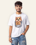 Men's Pocket Cat Graphic Tee — White