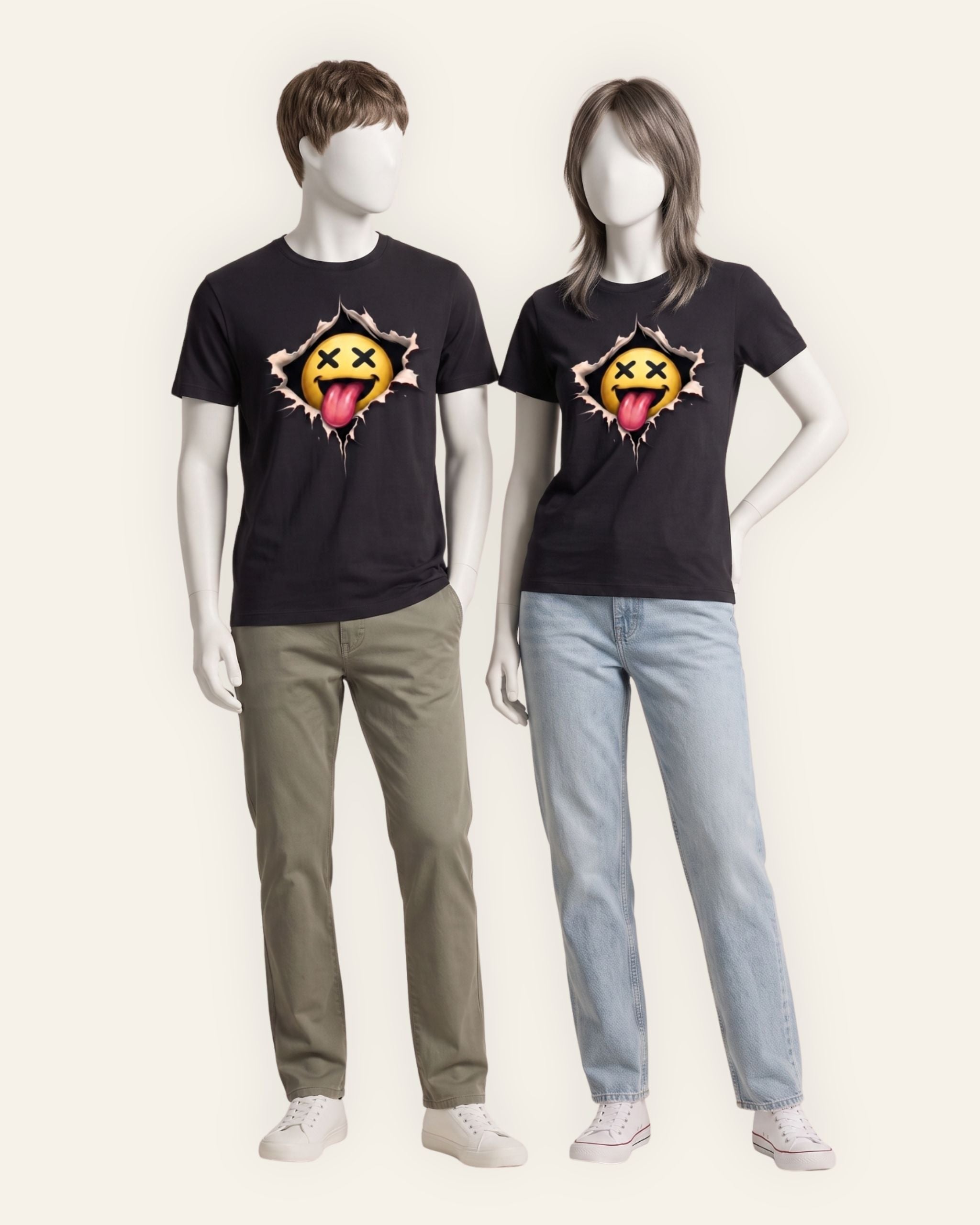 Matching Crazy Emoji Tees