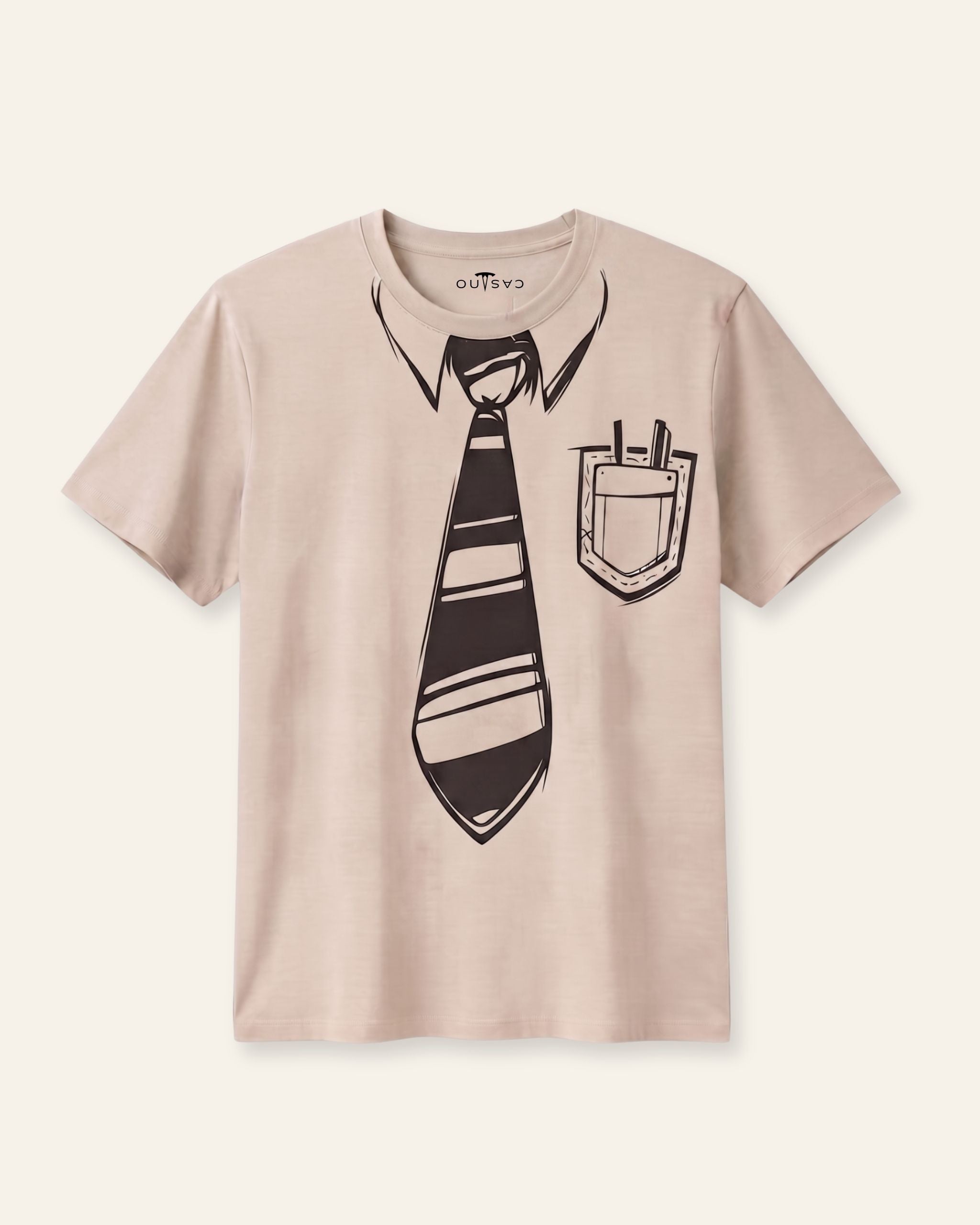 Men's Tie Pocket Graphic Tee — Sand