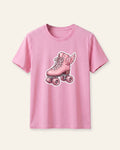 Girls Roller Skate Tee — Pink