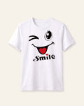 Girls Smile Wink Tee — White