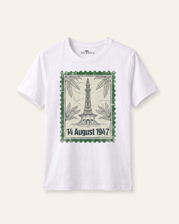 1947 Postage Stamp White Tee