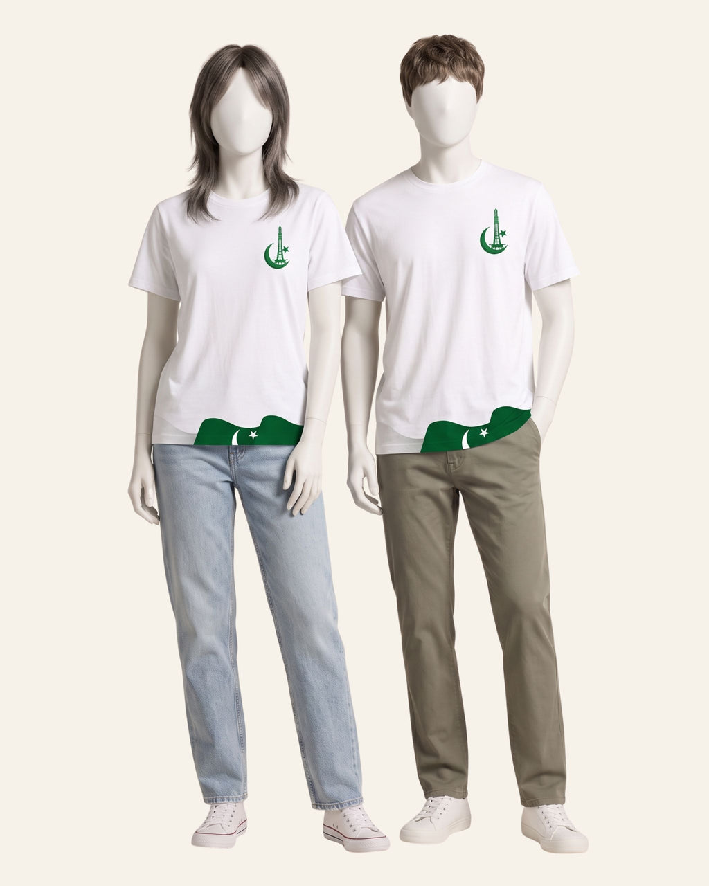 Matching Azadi Crescent Chest Tees