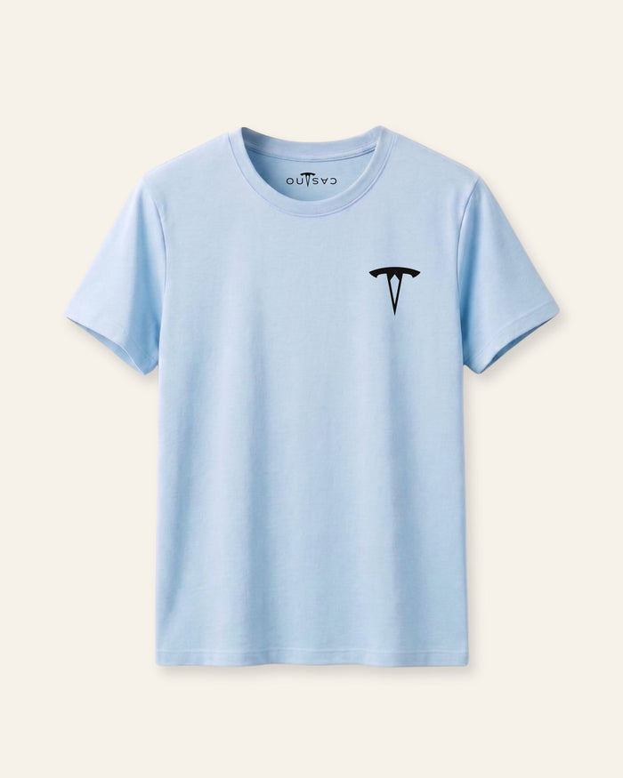 Sky Blue Girls Basic Tee
