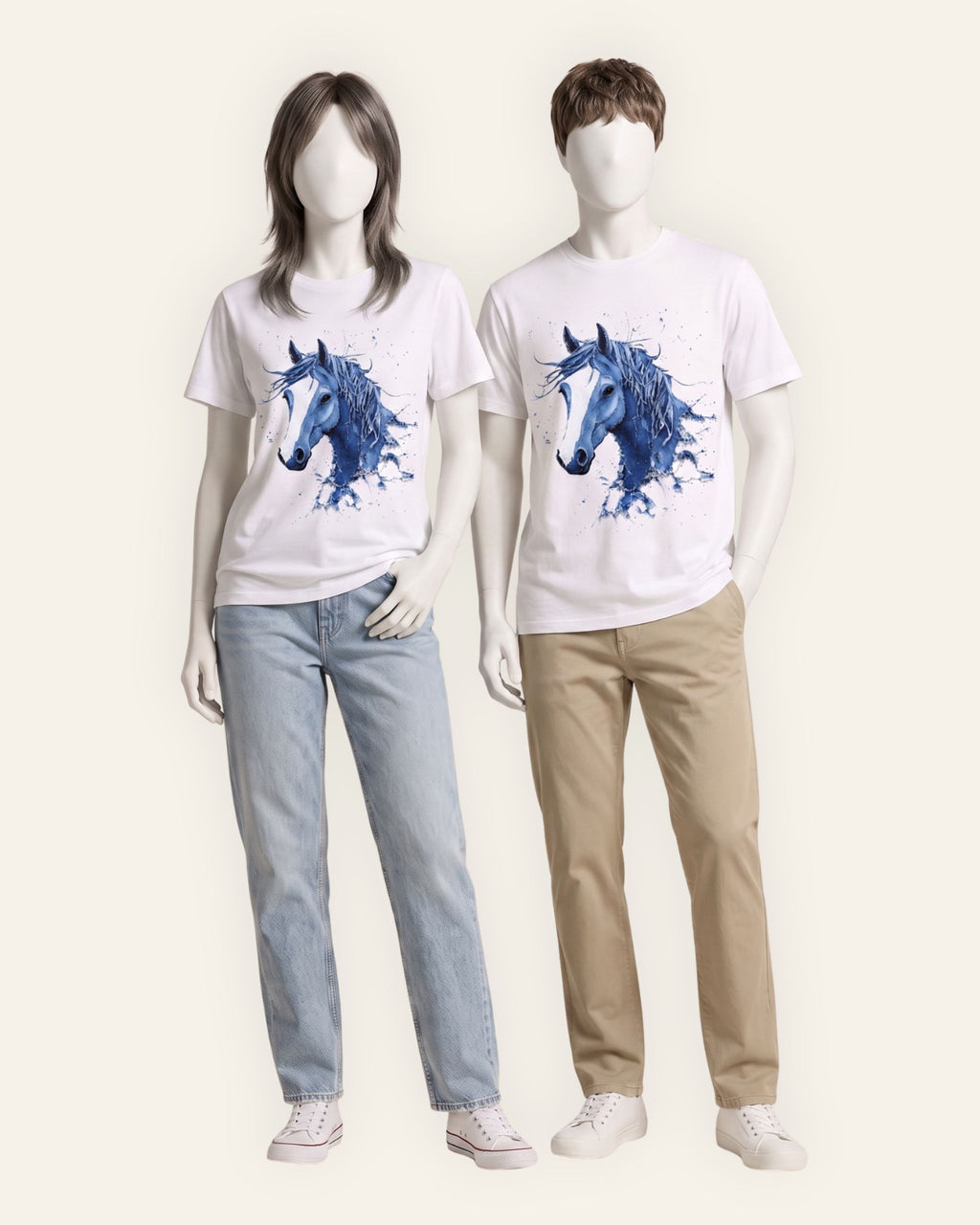 Matching Blue Horse Tees