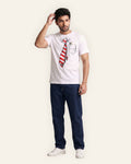 Men's Tie Graphic Tee — White