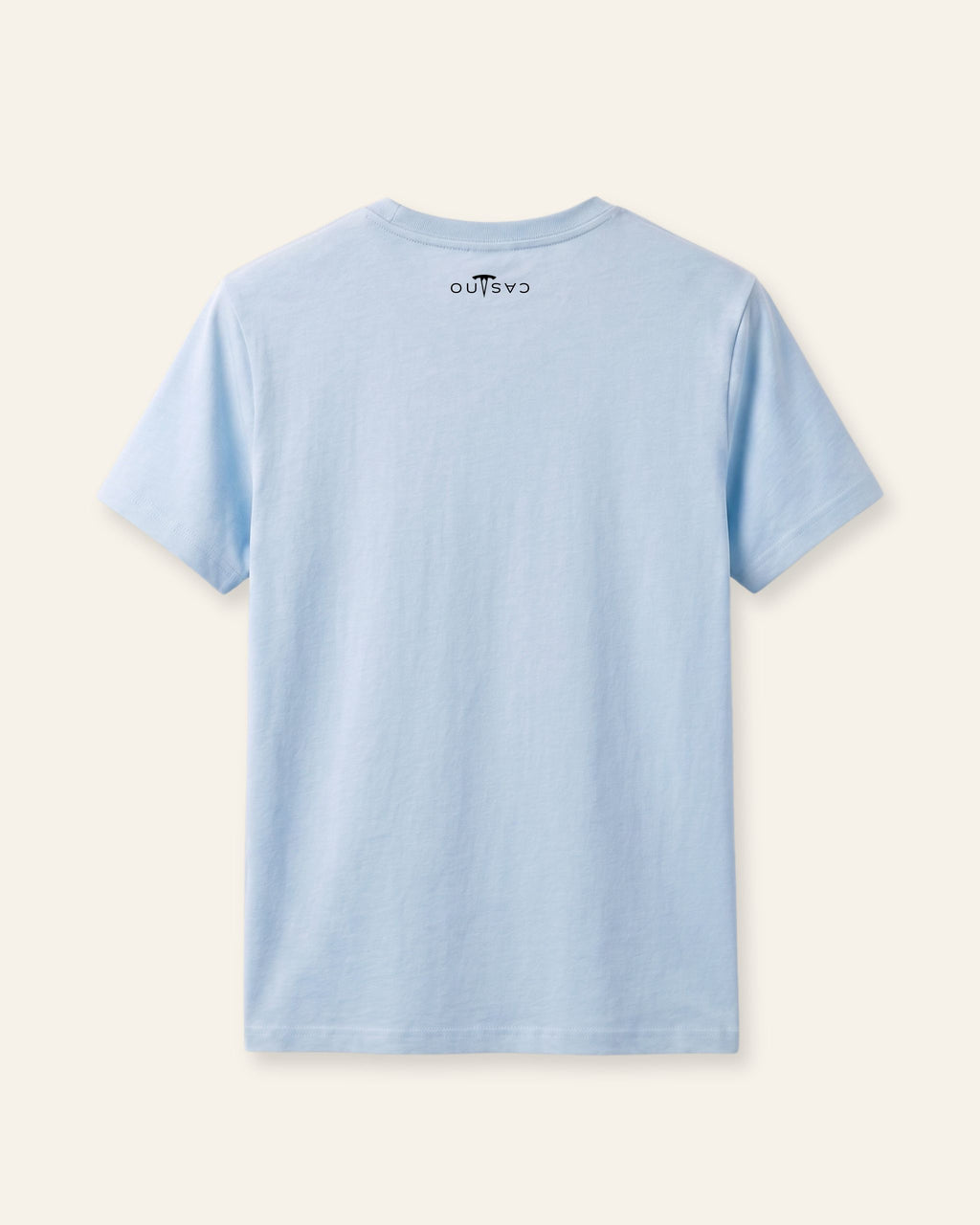 Kids sky blue basic tee, flat back