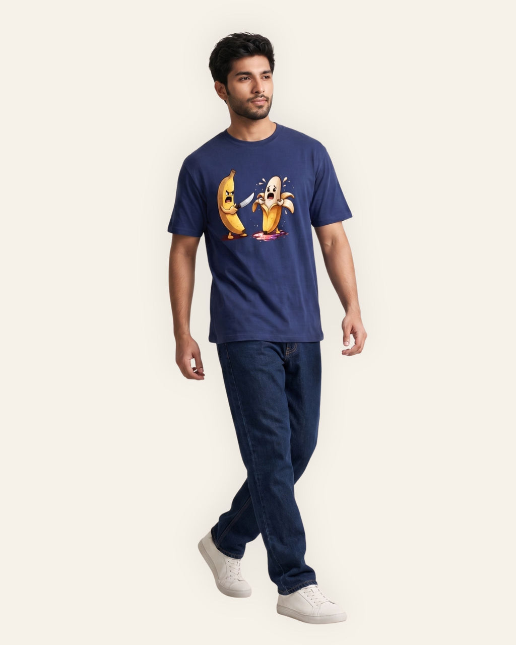 Men's Banana Duo Graphic Tee — Navy