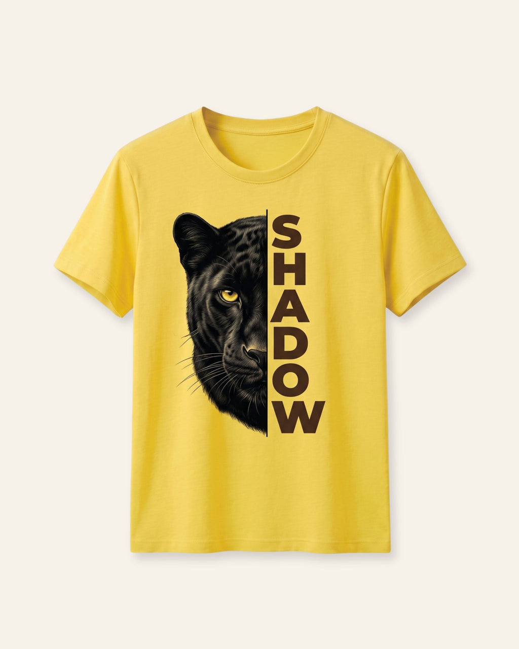 Boys Shadow Panther Tee — Yellow