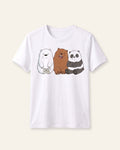 Girls Three Bears Tee — White