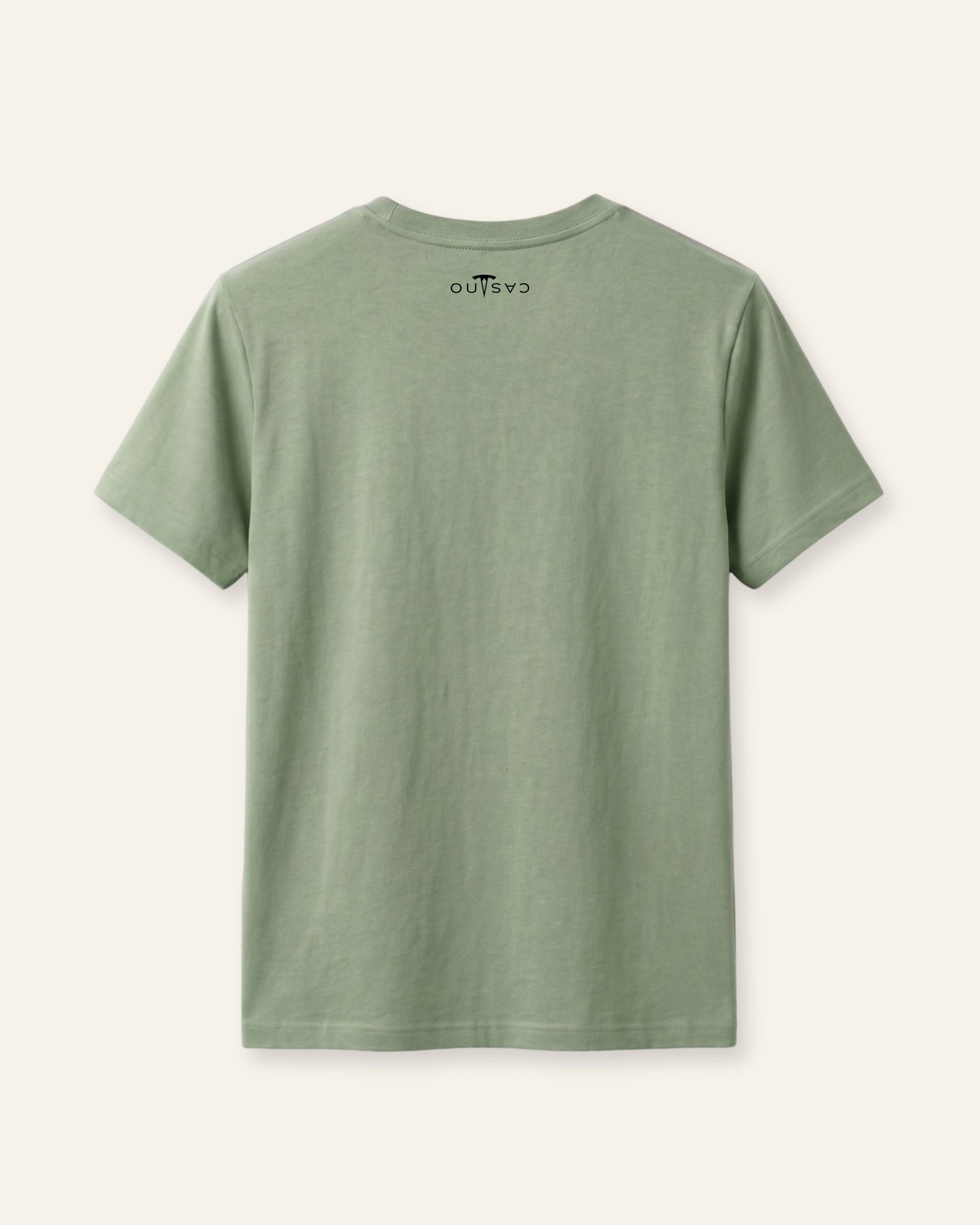 Kids sage basic tee, flat back