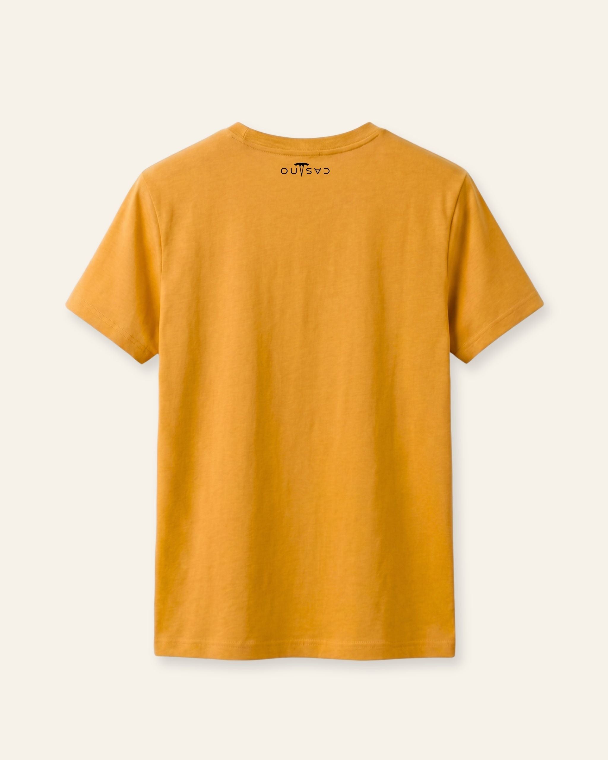 Girls Cat Peek Tee — Mustard