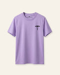Kids lavender basic tee with the OUTCAST logo, flat front