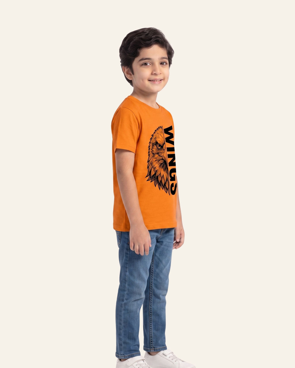 Boys Wings Eagle Tee — Orange