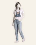 Women's Pocket Cat Graphic Tee — White