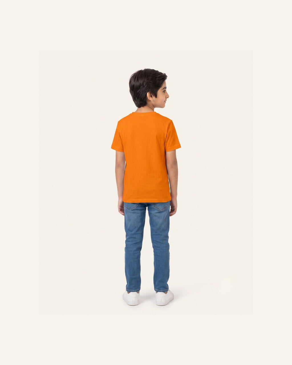 Boys Peeking Eyes Tee — Orange