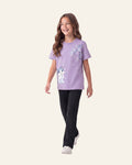 Girls Puppy Print Trouser Set — Lilac