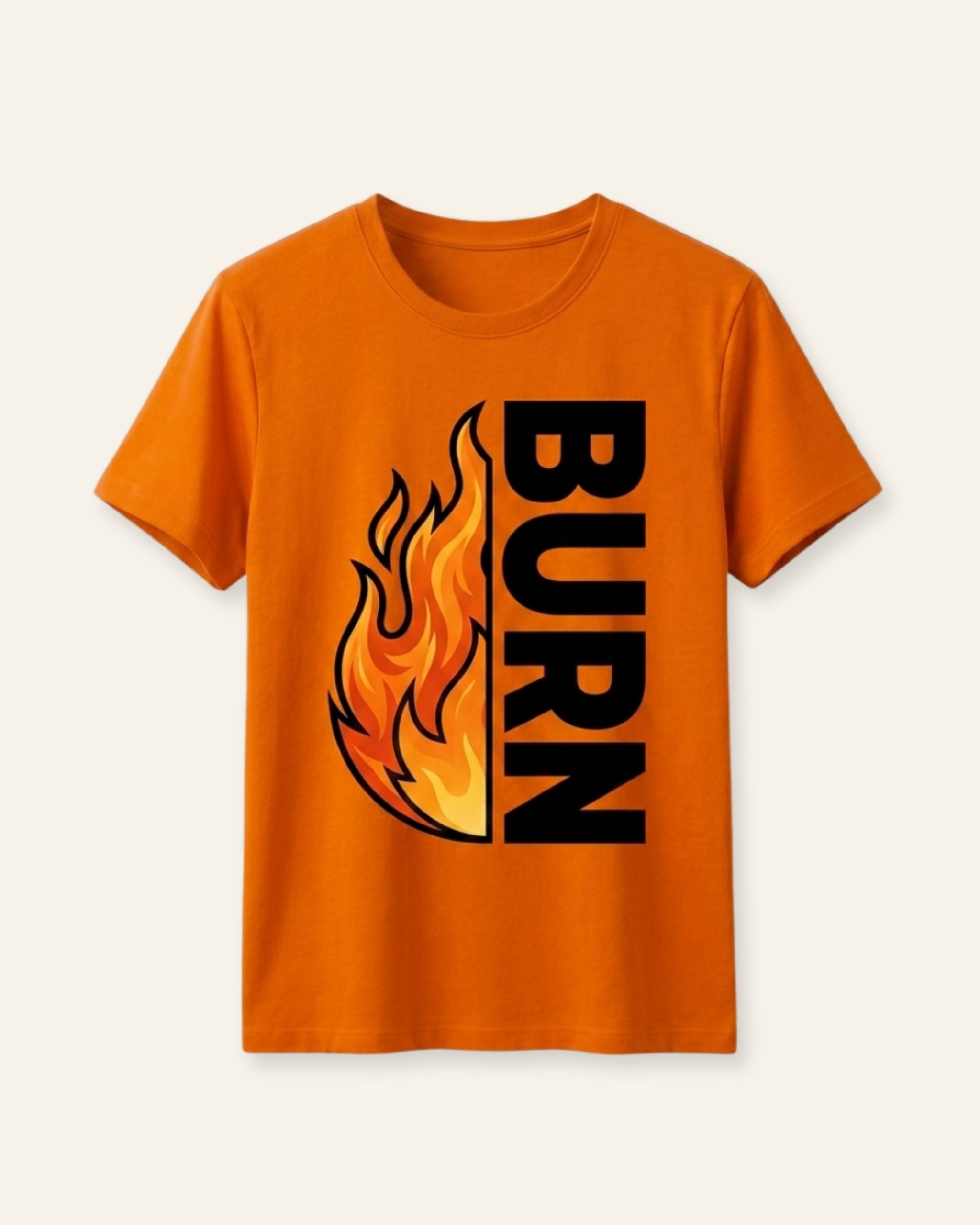Boys Burn Flame Tee — Orange
