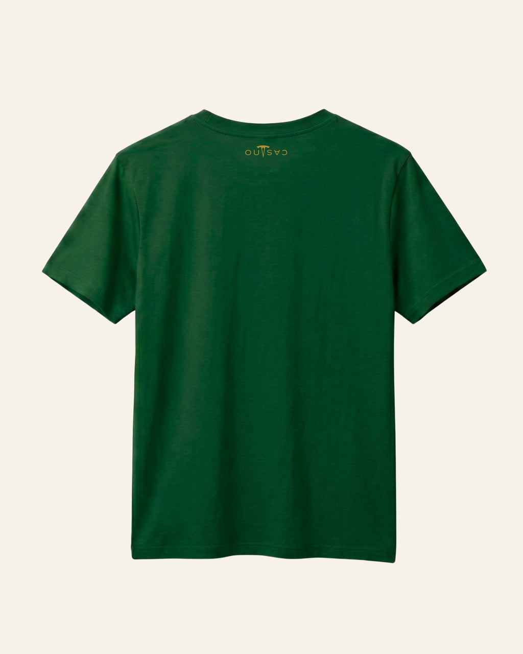 Kids green basic tee, flat front