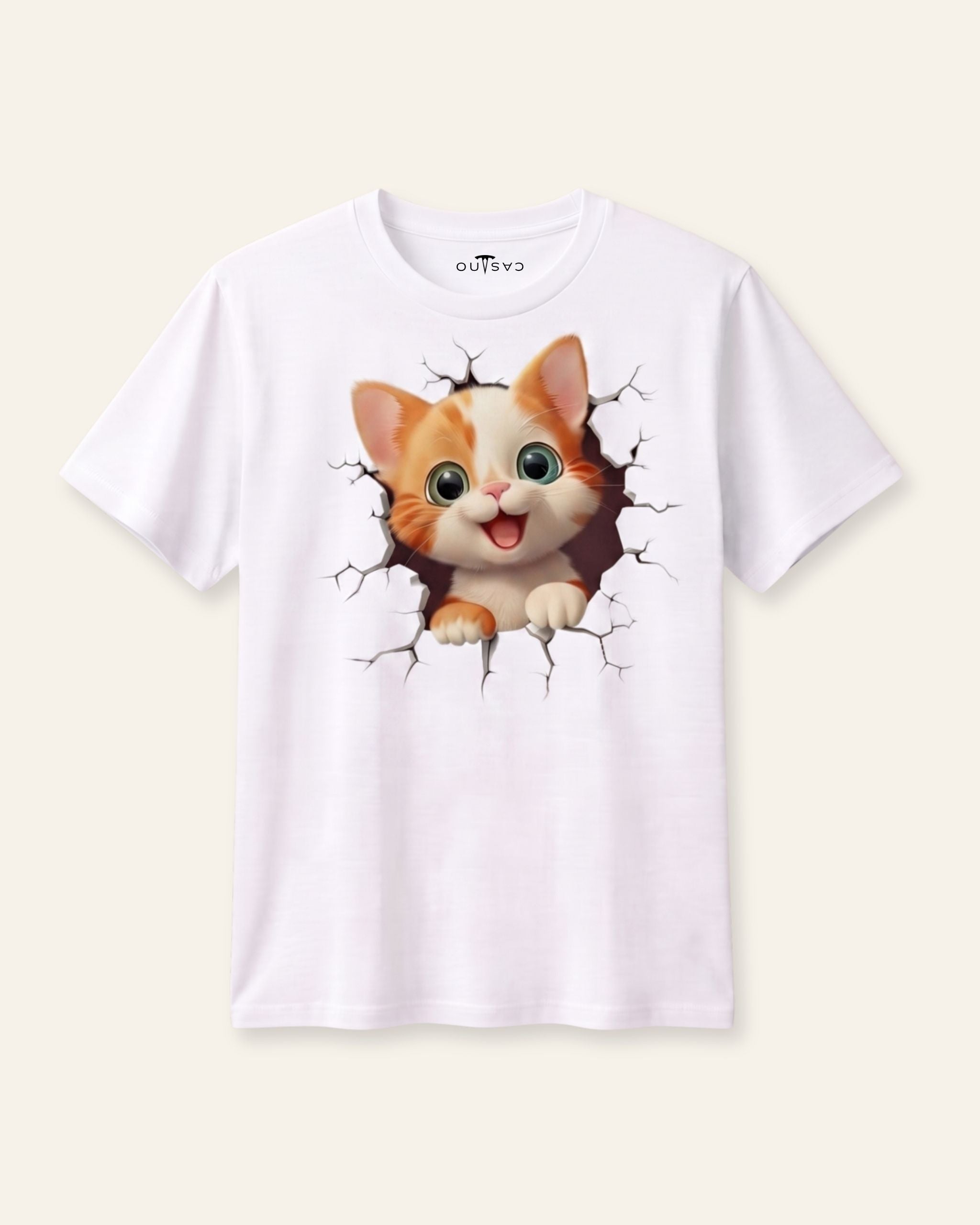 Women's Peekaboo Corgi Graphic Tee — White