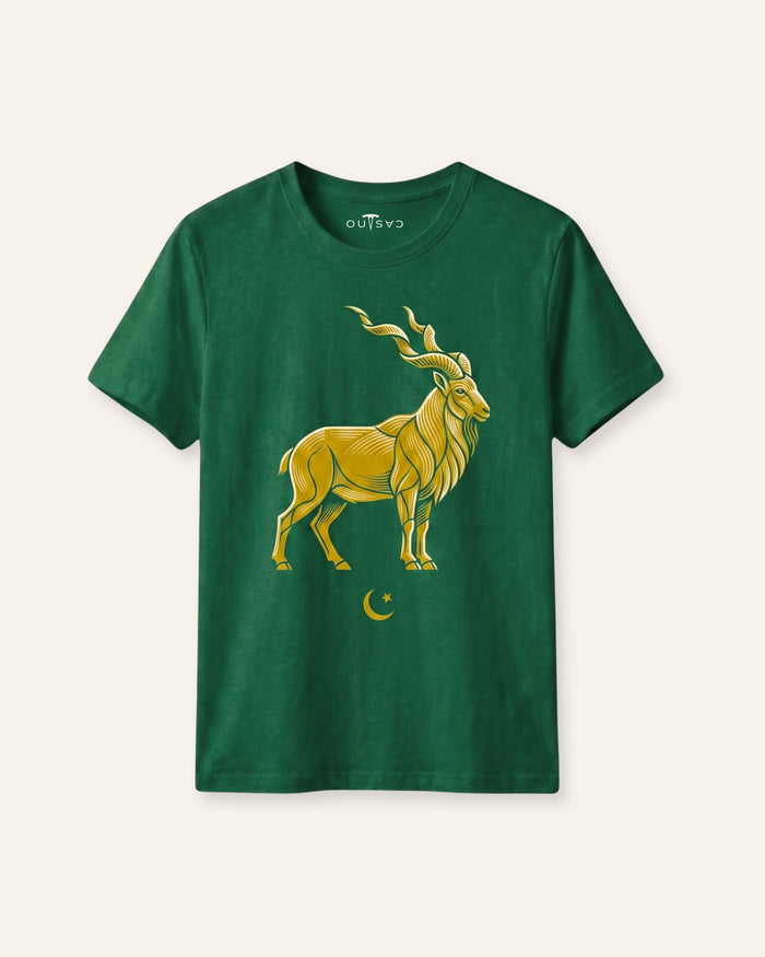 Golden Markhor Green Tee