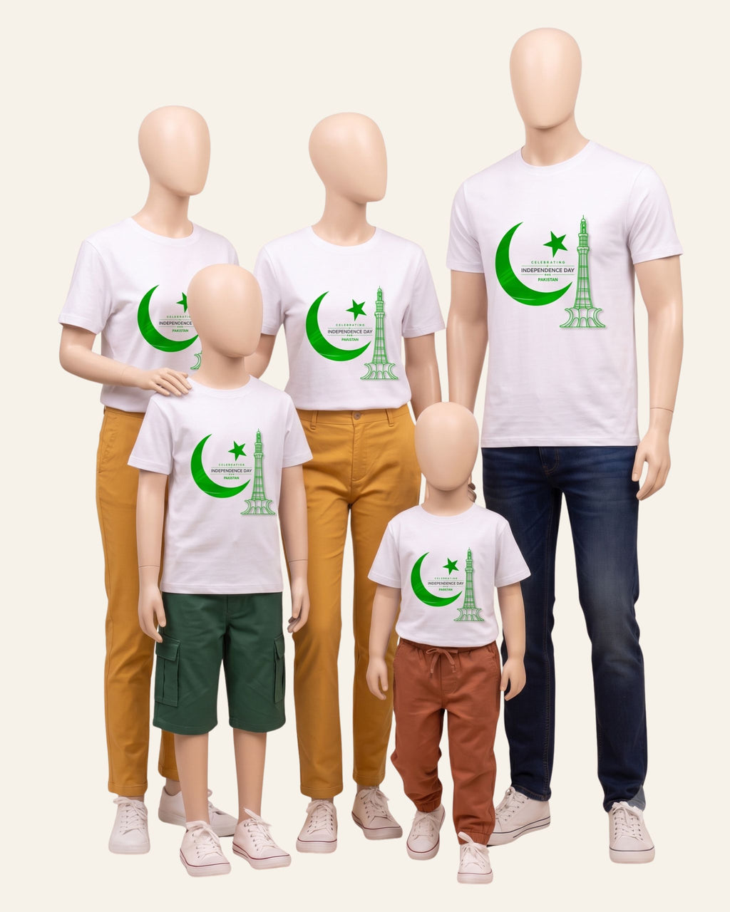 Family Azadi Flag & Crescent Tee